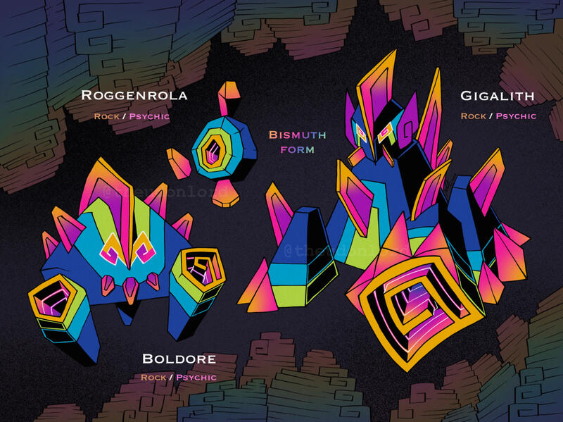 Roggenrola Variants (fanart), 2025